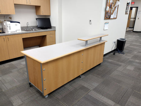 Mobile Desk with Patron Ledge